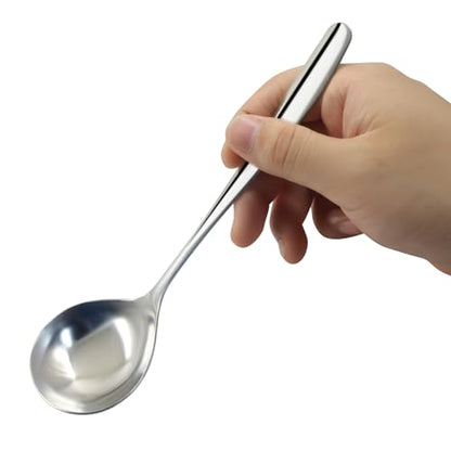 2 Pcs Gravy Ladle, 304 Stainless Steel Spoon Pouring Ladle for Sauces, Soup, Dressings, Kitchen, Serving, and Cooking (Silver)