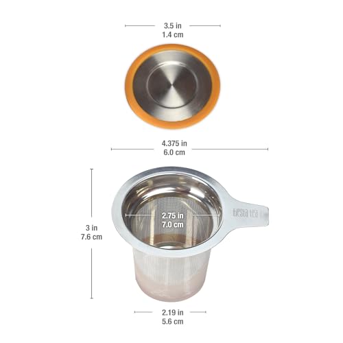 Tiesta Tea Brewbasket Stainless Steel Infuser Basket for Loose Leaf, Reusable Fine Mesh Strainer for Hot & Iced Drinks, Loose Leaf Steeper, Single Cup Tea Diffuser, Holds 5 Ounces - style: Brewbasket (Mug, Cup, Tea Pots)