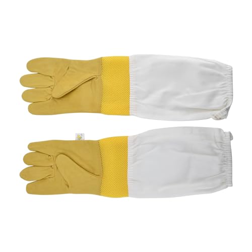 Beekeeping Gloves Durable Sheepskin Gloves with Extended Sleeves Beekeepers Safe XL