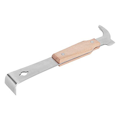 Beekeeping Knife, Premium Stainless Steel, Honey Scraper, Ergonomic Wood Handle for Efficient Wax Removal and Frame Pryi