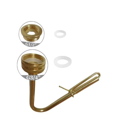 Brass Jet Bottle & Carboy Washer – Automatic Cleaning for Homebrew Beer, Fits Sink Faucet With Adapter & Rubber Seal