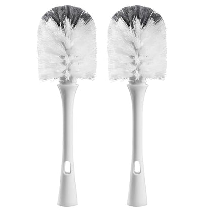 Bottle Brush Replacement Head for OXO Bottle Brush Tot Only, 2 Pack Bottle Brush Refills, Dual Bristle Design for Baby Bottles, Water Bottles, Glasswares