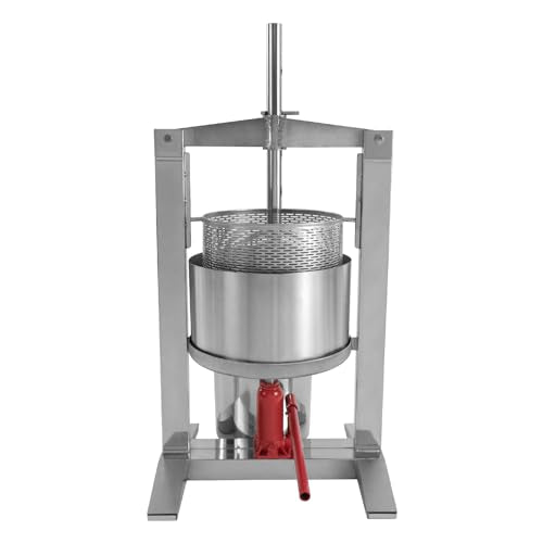 20 L/5.28 gal Stainless Steel Fruit Wine Press Grape Wine Making Supplies and Equipment Freestanding Cylinder for Cider Press - size: 20L/5.28Gallon-Cylinder