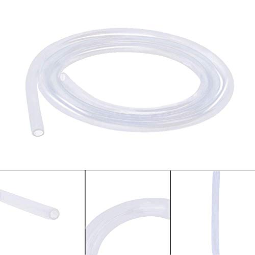 Silicone Tubing 7mm (7/25") ID x 10mm OD Food Grade High-temperature Pure Silicone Hose Tube Clear Pipe for Home Brewing Air and Liquid Transfer (Length 3 Meter- 9.84FT) - size: 7mmx10mm, style: 3M