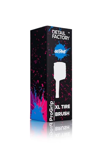 Detail Factory - ProGrip XL Tire Brush - Ergonomic ProGrip Handle - Stiff Synthetic Bristles to Cut Through Grime - Octane Underglow - color: Pink/Blue, size: X-Large