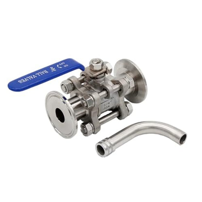 Brewing Equipment 1/1.5" TC Ball Valve & Racking Arm Stainless Steel 304 50.5mm OD Homebrew Kettle/Conical Fermenter Parts Brewing Equipment