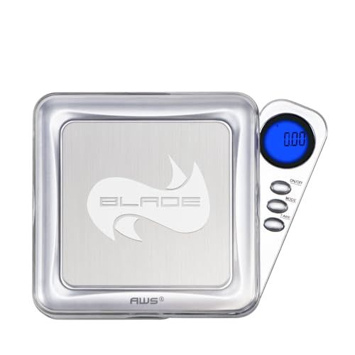 American Weigh Scales 200g x 0.01g Digital Pocket Gram Scale-Blade Series | Precision Mini Scale 0.01g Accuracy, Pocket Scale for Kitchen, Gold, Gems & Coin Scale, Smart Digital & Compact Scale - color: Silver, size: 200g x 0.01g