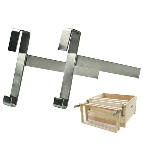 2PCS Stainless Steel Beehive Frame Holder, 5 Full Frame Capacity Bee Hive Stand, Heavy Duty Beekeeping Supplies for Beekeeper, Honeycomb Rack