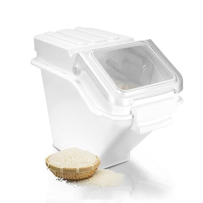 Flour Bin,25 lb Stackable Kitchen Ingredient Storage Container with Lid - Food Pantry Organizer for Flour, Sugar, Rice, Baking,Dog Food Supplies (25lb) - size: 25lb