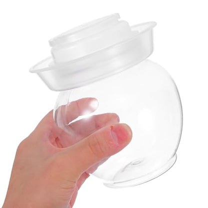 Ciieeo Clear Pet Fermentation Jar with Airtight Water Seal Lid Food-grade Pickle Canning Container for Sauerkraut Wine Brewing Kit Transparent Storage for Home and Restaurant Use