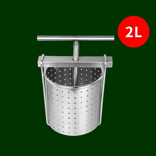 Fruit Wine Press 12L Grape Press for Wine Making Wine Press Machine W/Dual Stainless Steel Barrels Wine Cheese Fruit Vegetable Tincture Press~/