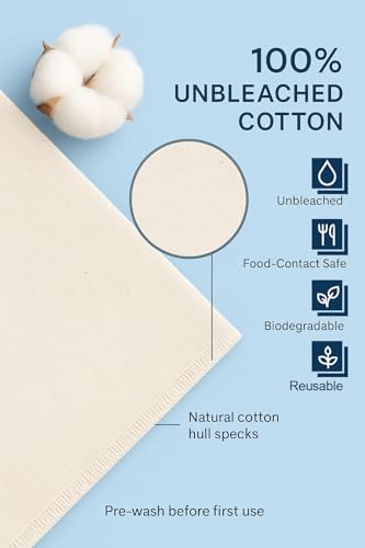 12 Pcs Cheesecloth for Straining 20x20 Inch – Reusable Grade 100 Muslin Cloth, Ultra-Fine 56x42 Weave, 100% Unbleached Cotton with Hemmed Edges, Cheese Cloth Strainer for Yogurt, Nut Milk & Baking - size: 12 PCS - 20x20 Inch
