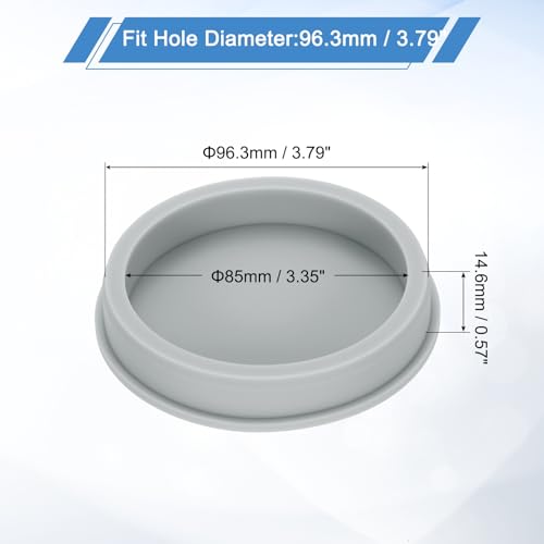uxcell Silicone Rubber Plug, High Temp Round Hole Plug Waterproof Rubber Stopper Pipe End Caps Fit 96.3mm/3.79" Hole for Coating, Painting, Fence, Pipe Post - size: 96.3mm/3.79"