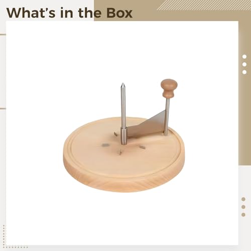 Manual Cheese Shaver, Wooden Base Cheese Slicer, Multi-Purpose Cutter Board For Chocolate,Cheese, Truffles, Stainless Steel Cutter