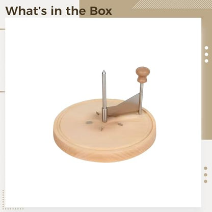 Manual Cheese Shaver, Wooden Base Cheese Slicer, Multi-Purpose Cutter Board For Chocolate,Cheese, Truffles, Stainless Steel Cutter