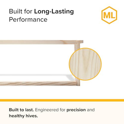 Mann Lake 6 1/4" Deep Unassembled Beekeeping Frames, Groove Top and Bottom, No Holes in Endbars, Designed for High Precision and Durability, Compatible with All Uncappers, 100 Pack, Made in the USA - size: 6-1/4-Inch
