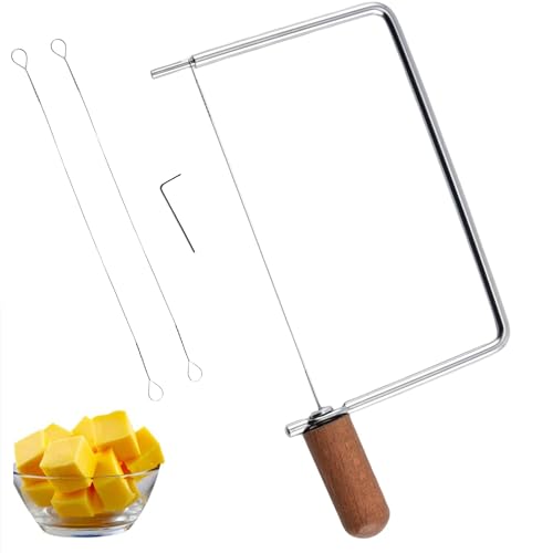 Cheese Slicer Accessories Cheese Cutter Stainless Steel Components - Great for Making Giftable Cheese Cutting Boards with This Cheese Slicer Kit (Wood handle,1)