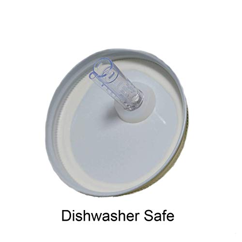 Wide Mouth Mason Jar Pour Spouts For Moonshine And Whiskey - Made 100% In The USA. Free Flow Mason Jar Spouts That Don't Leak. No Cracks, Just A Perfect Pour Everytime. 2 Pack - size: Classic Wide Mouth With No Flap