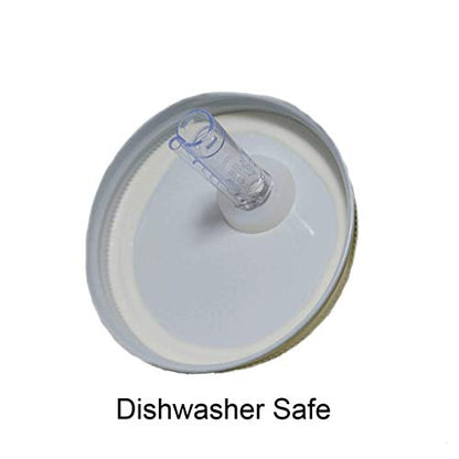 Wide Mouth Mason Jar Pour Spouts For Moonshine And Whiskey - Made 100% In The USA. Free Flow Mason Jar Spouts That Don't Leak. No Cracks, Just A Perfect Pour Everytime. 2 Pack - size: Classic Wide Mouth With No Flap
