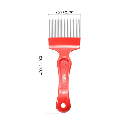 HARFINGTON Beekeeping Uncapping Fork, 21 Tin Needle with Red Plastic Handle Beekeeping Tool - color: Red