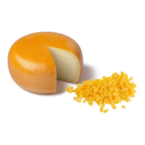 Carmel Cheese Wax, Yellow (1 lb), Food-Grade Wax to Protect Cheese, Wax Beads for Cheese Makers