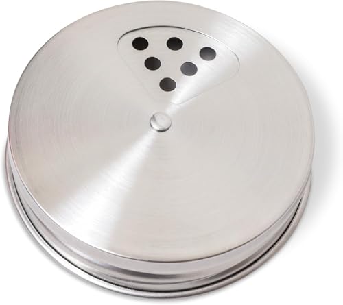 Mason Jar Spice Shaker Lids Stainless Steel – 6 Pack Adjustable Spice Lids for Mason Jars Wide Mouth – Seasoning Salt Pepper Dispenser Tops for Ball Canning Jars - style: Wide Mouth