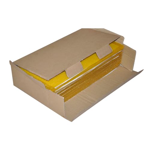 30pcs Beeswax Sheets, Bee Hive Foundation Sheets, Beehive Wax Foundation Sheets, Beeswax Honeycomb Sheets for Beekeeping Candle Making - size: 30pcs