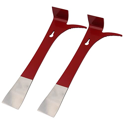 3 in 1 Stainless Steel Bee Hive Tool with J Hook, 2 Pcs Bee Hive Scraper for Lifting Frames Beekeeping Tools Bee Hive Box Scraper Knife for Beekeepers, Beekeeping Equipment