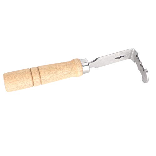 Beehive Frame Cleaning Shovel with Stainless Steel Scraper and Wood Handle for Beekeeping Supplies and Hive Maintenance