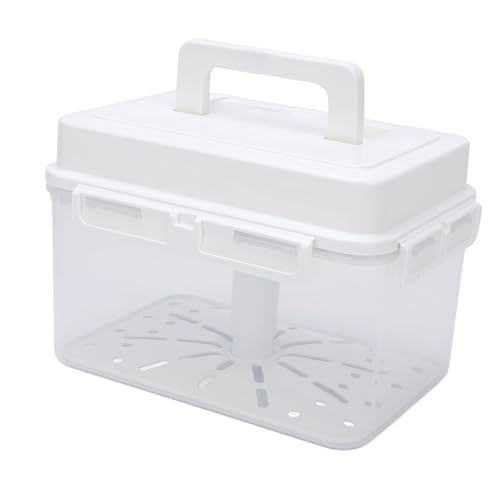 Plastic Kimchi Fermentation Container, Large Capacity Good Sealing Kimchi Jar Pickle Jar with Strainer Kimchi Storage Container Pickle Storage Box for Sauerkraut, Vegetables (4L) - size: 4L