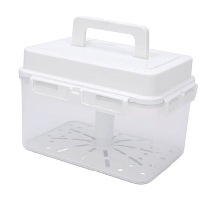 Plastic Kimchi Fermentation Container, Large Capacity Good Sealing Kimchi Jar Pickle Jar with Strainer Kimchi Storage Container Pickle Storage Box for Sauerkraut, Vegetables (4L) - size: 4L