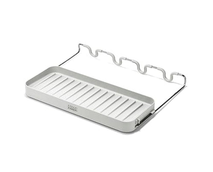 Joseph Joseph DrySmart Folding Stemmed Wine Glass Drying Rack, Space-Saving Draining Board Organizer, Made from Recycled Plastic - style: Wine Glass