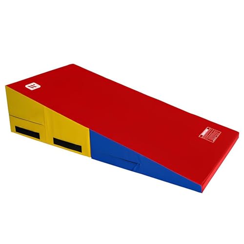 We Sell Mats Gymnastics Incline Mat, Cheese Wedge Skill Shape, Supportive Cushioned Tumbling Mat for Gymnastics, Cheerleading - color: Multicolor, size: 72 in x 36 in x 16 in - Large