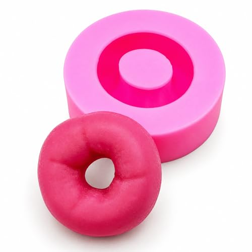 AWEJRIXX Silicone Mold for DIY Baking and Craft Projects, Flexible Reusable Mold for Chocolate, Candy, Fondant, Resin, Clay, Soap, Cake Decoration and Handmade Small Shapes (Donut Ring Shape) - color: Donut Ring Shape