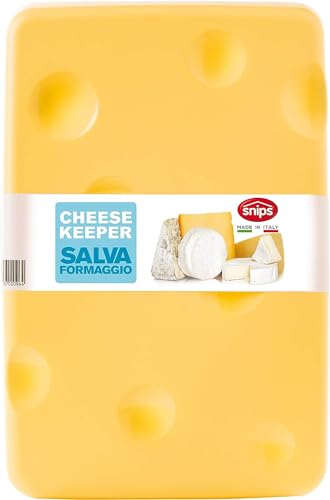 Snips Cheese Saver 3 LT, Cheese Container For Fridge, Cheese Box With Grid 24.5x16.5x10.5 Cm, Yellow Colour, Made In Italy, Bpa Free