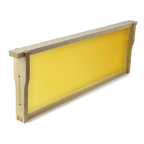 30 PCS Beeswax Foundation Sheets, 7.68 * 16.34in Bee Hive Foundations Natural Honeycomb Wax Sheets Honey Bee Hive Tool Beekeeping Foundation Equipment Natural Yellow Beeswax Sheets for DIY Projects