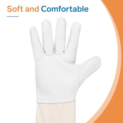Beekeeping Gloves - Thickened Goatskin Bee Gloves for Men Women - Beekeeping Supplies - size: XX-Large