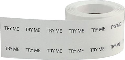 Clear Try Me Stickers, 1/2 Inch Round, 1000 Labels on a Roll - color: Clear