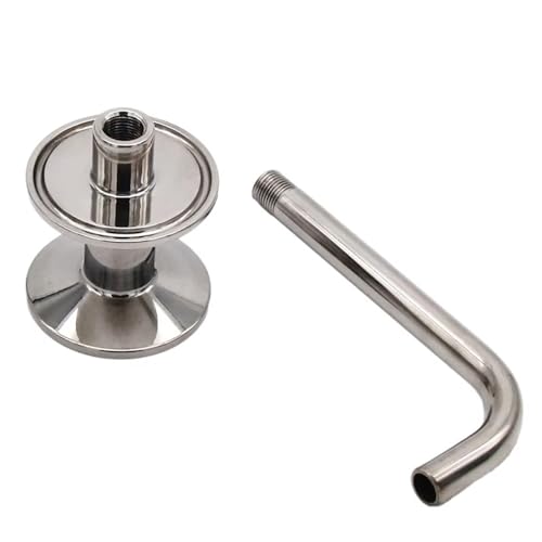 SS304 Home Brew Kettle Dip Tube - 90 Degree Angle, 1.5" TC Clamp Quick-Connect, Liquid Extraction Tube for Brewing Kettles/Conical Fermenters, 1pc