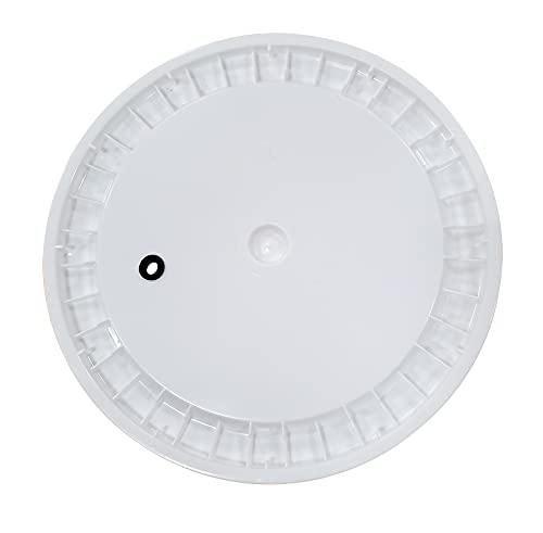 6.5 Gallon Plastic Drilled and Grommeted Lid Fits 6.5 Gallon Fermenters