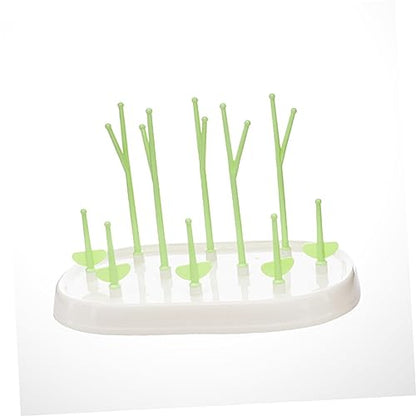 Tree-Shaped Baby Bottle Dryer Green Baby Bottle Drying Rack Easy to Clean Safe for Infants