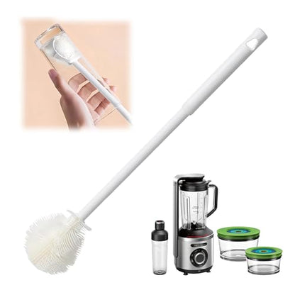 Silicone Bottle Brush, 2026 New 360° Flexible Soft Bristle Water Brush with Long Handle, Cup Lid Cleaning Brush for Narrow Neck Containers, Sports Bottle, Tumblers, Flask, Glassware (1 Pcs) - color: 1 Pcs