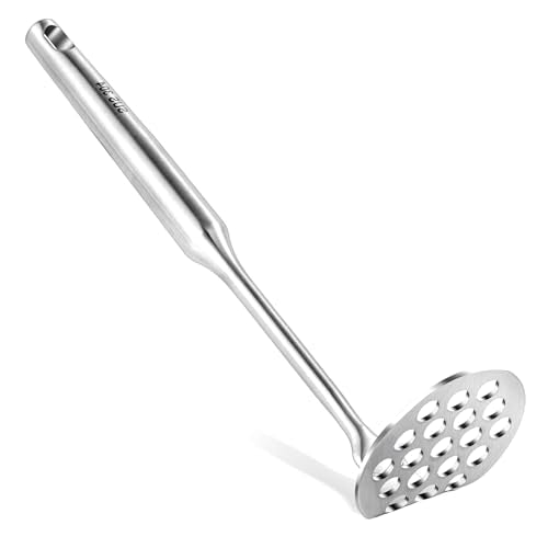 Small Potato Masher - Stainless Steel Mini Avocado Masher for Avocado, Potatoes, Beans, Meat, Vegetables, Dishwasher Safe