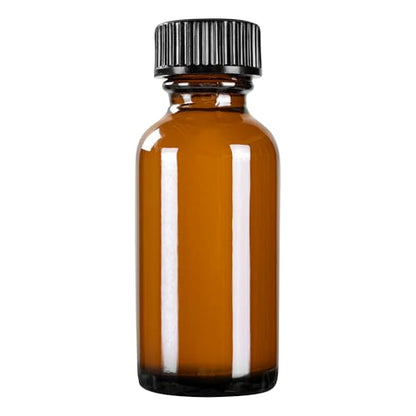 Restaurantware Vetri 1 Ounce Boston Glass Bottles, 48 Sample Bottles With Black Phenolic Caps - Dishwashable, Round, Amber Glass Bottle, For Potion, Juice, Ginger Shots, Whiskey, Liquids - color: Amber, size: 1 oz