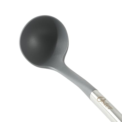 Oster Chadswyck 13” Cooking Ladle, Heat Resistant Silicone Head, Stainless Steel Handle, Safe for Nonstick Cookware, Dishwasher Safe - color: Chadswyck (13" Ladle)