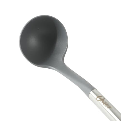 Oster Chadswyck 13” Cooking Ladle, Heat Resistant Silicone Head, Stainless Steel Handle, Safe for Nonstick Cookware, Dishwasher Safe - color: Chadswyck (13" Ladle)