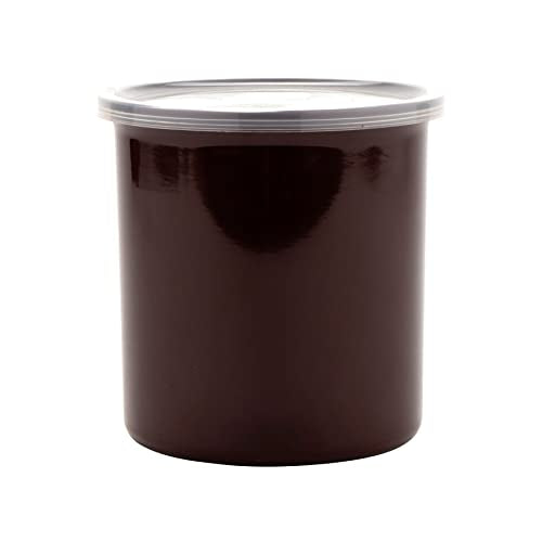 G.E.T. CR-0120-RB-EC Round Food Storage Crock w/ Lid, 1.2 Quart, Reddish Brown (Set of 4) - color: Brown, size: 1.2 quart, style: Set of 4