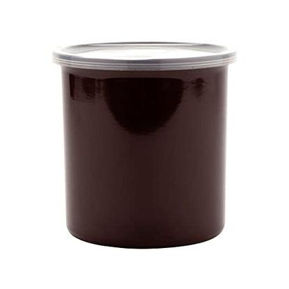 G.E.T. CR-0120-RB-EC Round Food Storage Crock w/ Lid, 1.2 Quart, Reddish Brown (Set of 4) - color: Brown, size: 1.2 quart, style: Set of 4