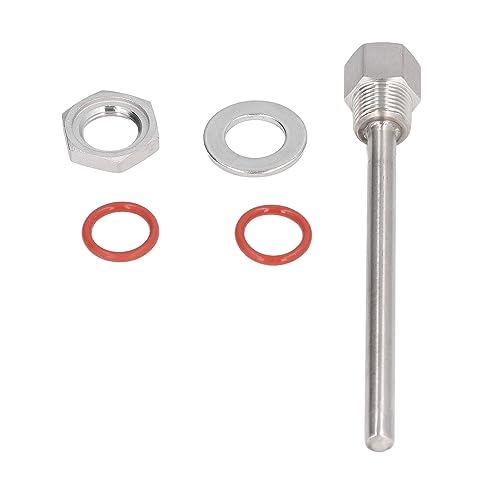 Stainless Steel Thermowell G1/2 Male Thread 6.7 Inch Thermowell Probe Thermometer Sleeve with Durable 304 Stainless Steel for Brew Kettle Temperature Sensor Protection R