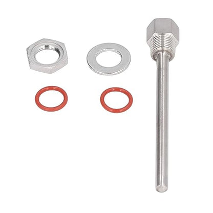 Stainless Steel Thermowell G1/2 Male Thread 6.7 Inch Thermowell Probe Thermometer Sleeve with Durable 304 Stainless Steel for Brew Kettle Temperature Sensor Protection R